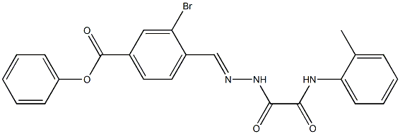 4-[(1Z)-({[(2-methylphenyl)carbamoyl]formamido}imino)methyl]phenyl 3-bromobenzoate Struktur