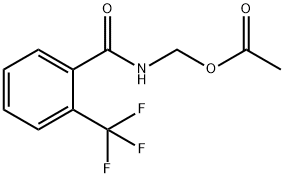 {[2-(trifluoromethyl)benzoyl]amino}methyl acetate Struktur