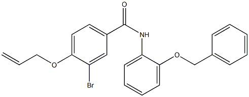 4-(allyloxy)-N-[2-(benzyloxy)phenyl]-3-bromobenzamide Struktur