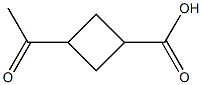 3-acetylcyclobutane-1-carboxylic acid Struktur