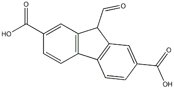 9-formyl-9H-fluorene-2,7-dicarboxylic acid Struktur