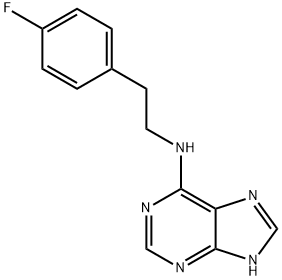 N-[2-(4-fluorophenyl)ethyl]-7H-purin-6-amine Struktur