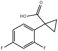 1-(2,4-difluorophenyl)cyclopropanecarboxylic acid Struktur