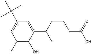 Benzenepentanoic acid, 5-(1,1-diMethylethyl)-2-
hydroxy-d,d-diMethyl Struktur