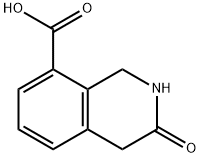 3-oxo-1,2,3,4-tetrahydroisoquinoline-8-carboxylic acid Struktur