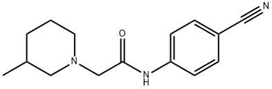 N-(4-cyanophenyl)-2-(3-methylpiperidin-1-yl)acetamide Struktur