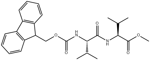 methyl (2S)-2-[[(2S)-2-(9H-fluoren-9-ylmethoxycarbonylamino)-3-methylbutanoyl]amino]-3-methylbutanoate Struktur