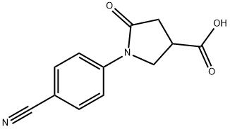 1-(4-cyanophenyl)-5-oxopyrrolidine-3-carboxylic acid Struktur