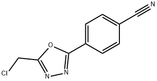 4-[5-(chloromethyl)-1,3,4-oxadiazol-2-yl]benzonitrile Struktur