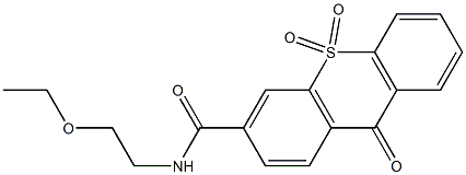 N-(2-ethoxyethyl)-9-oxo-9H-thioxanthene-3-carboxamide 10,10-dioxide Struktur