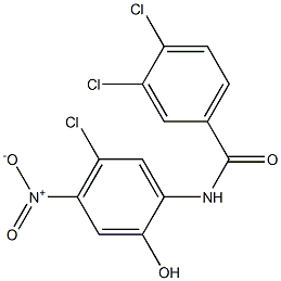 3,4-dichloro-N-(5-chloro-2-hydroxy-4-nitrophenyl)benzamide Struktur