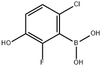 2-Chloro-6-fluoro-5-hydroxyphenylboronic acid Struktur