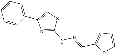 2-furaldehyde (4-phenyl-1,3-thiazol-2-yl)hydrazone Struktur