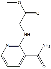 methyl 2-[(3-carbamoylpyridin-2-yl)amino]acetate Struktur