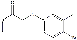 methyl 2-[(4-bromo-3-methylphenyl)amino]acetate Struktur