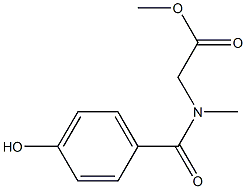 methyl 2-[(4-hydroxyphenyl)-N-methylformamido]acetate Struktur