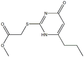 methyl 2-[(4-oxo-6-propyl-1,4-dihydropyrimidin-2-yl)sulfanyl]acetate Struktur