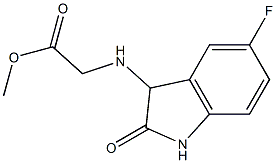 methyl 2-[(5-fluoro-2-oxo-2,3-dihydro-1H-indol-3-yl)amino]acetate Struktur