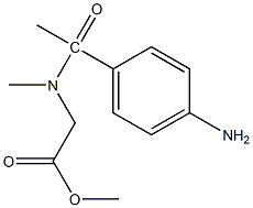 methyl 2-[1-(4-aminophenyl)-N-methylacetamido]acetate Struktur