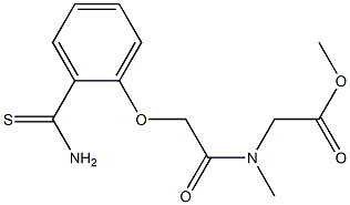 methyl 2-[2-(2-carbamothioylphenoxy)-N-methylacetamido]acetate Struktur