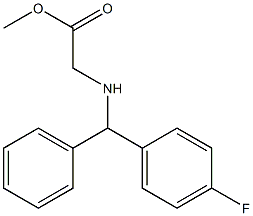 methyl 2-{[(4-fluorophenyl)(phenyl)methyl]amino}acetate Struktur