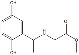 methyl 2-{[1-(2,5-dihydroxyphenyl)ethyl]amino}acetate Struktur