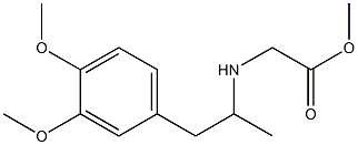 methyl 2-{[1-(3,4-dimethoxyphenyl)propan-2-yl]amino}acetate Struktur