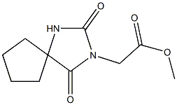 methyl 2-{2,4-dioxo-1,3-diazaspiro[4.4]nonan-3-yl}acetate Struktur