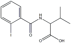 2-[(2-iodobenzoyl)amino]-3-methylbutanoic acid Struktur