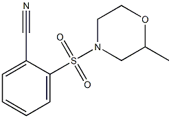 2-[(2-methylmorpholin-4-yl)sulfonyl]benzonitrile Struktur