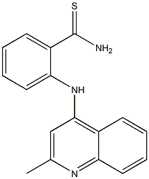 2-[(2-methylquinolin-4-yl)amino]benzene-1-carbothioamide Struktur