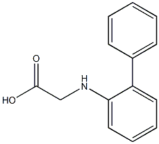 2-[(2-phenylphenyl)amino]acetic acid Struktur