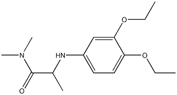 2-[(3,4-diethoxyphenyl)amino]-N,N-dimethylpropanamide Struktur