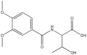 2-[(3,4-dimethoxybenzoyl)amino]-3-hydroxybutanoic acid Struktur