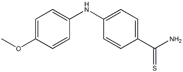 4-[(4-methoxyphenyl)amino]benzene-1-carbothioamide Struktur