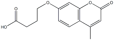 4-[(4-methyl-2-oxo-2H-chromen-7-yl)oxy]butanoic acid Struktur