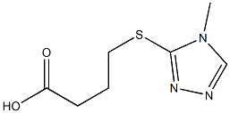 4-[(4-methyl-4H-1,2,4-triazol-3-yl)sulfanyl]butanoic acid Struktur