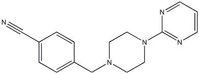 4-[(4-pyrimidin-2-ylpiperazin-1-yl)methyl]benzonitrile Struktur