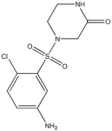 4-[(5-amino-2-chlorobenzene)sulfonyl]piperazin-2-one Struktur