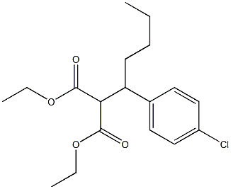 DIETHYL [1-(4-CHLOROPHENYL)PENTYL]MALONATE Struktur