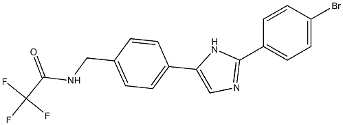 N-{4-[2-(4-BROMOPHENYL)-1H-IMIDAZOL-5-YL]BENZYL}-2,2,2-TRIFLUOROACETAMIDE Struktur