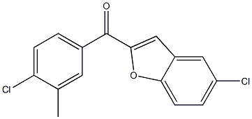 (5-chlorobenzo[b]furan-2-yl)(4-chloro-3-methylphenyl)methanone Struktur