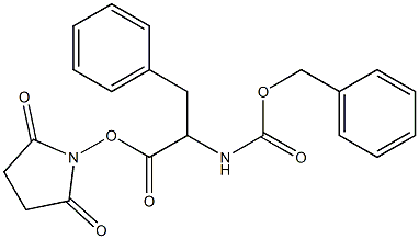 2,5-dioxotetrahydro-1H-pyrrol-1-yl 2-{[(benzyloxy)carbonyl]amino}-3-phenylpropanoate Struktur