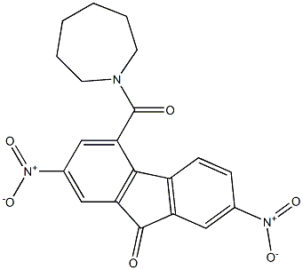 4-(azepan-1-ylcarbonyl)-2,7-dinitro-9H-fluoren-9-one Struktur