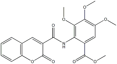 methyl 3,4,5-trimethoxy-2-{[(2-oxo-2H-chromen-3-yl)carbonyl]amino}benzoate Struktur