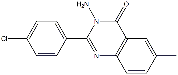 3-amino-2-(4-chlorophenyl)-6-methyl-4(3H)-quinazolinone Struktur