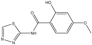 2-hydroxy-4-methoxy-N-(1,3,4-thiadiazol-2-yl)benzamide Struktur