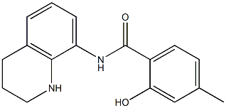 2-hydroxy-4-methyl-N-(1,2,3,4-tetrahydroquinolin-8-yl)benzamide Struktur