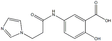 2-hydroxy-5-{[3-(1H-imidazol-1-yl)propanoyl]amino}benzoic acid Struktur