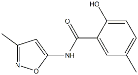 2-hydroxy-5-methyl-N-(3-methyl-1,2-oxazol-5-yl)benzamide Struktur